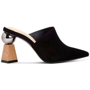Alfani Flex Step Junnie Black Suede Mules P/o